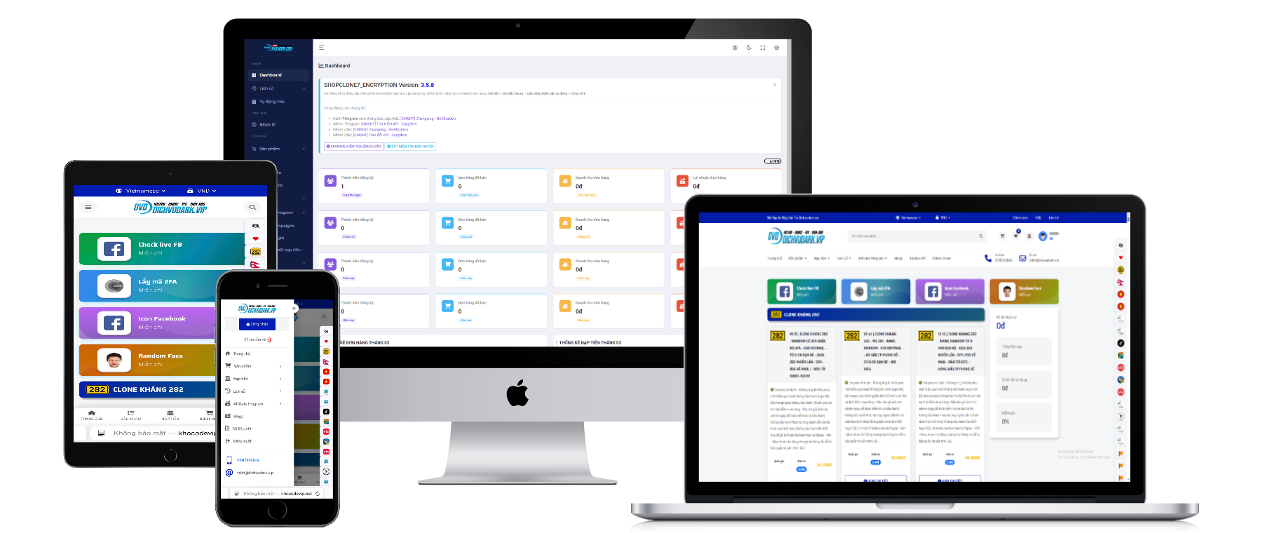  CloneV7 - Version 3.5.8 (Không mã hóa ioncube & không license bản quyền) - DichVuDark